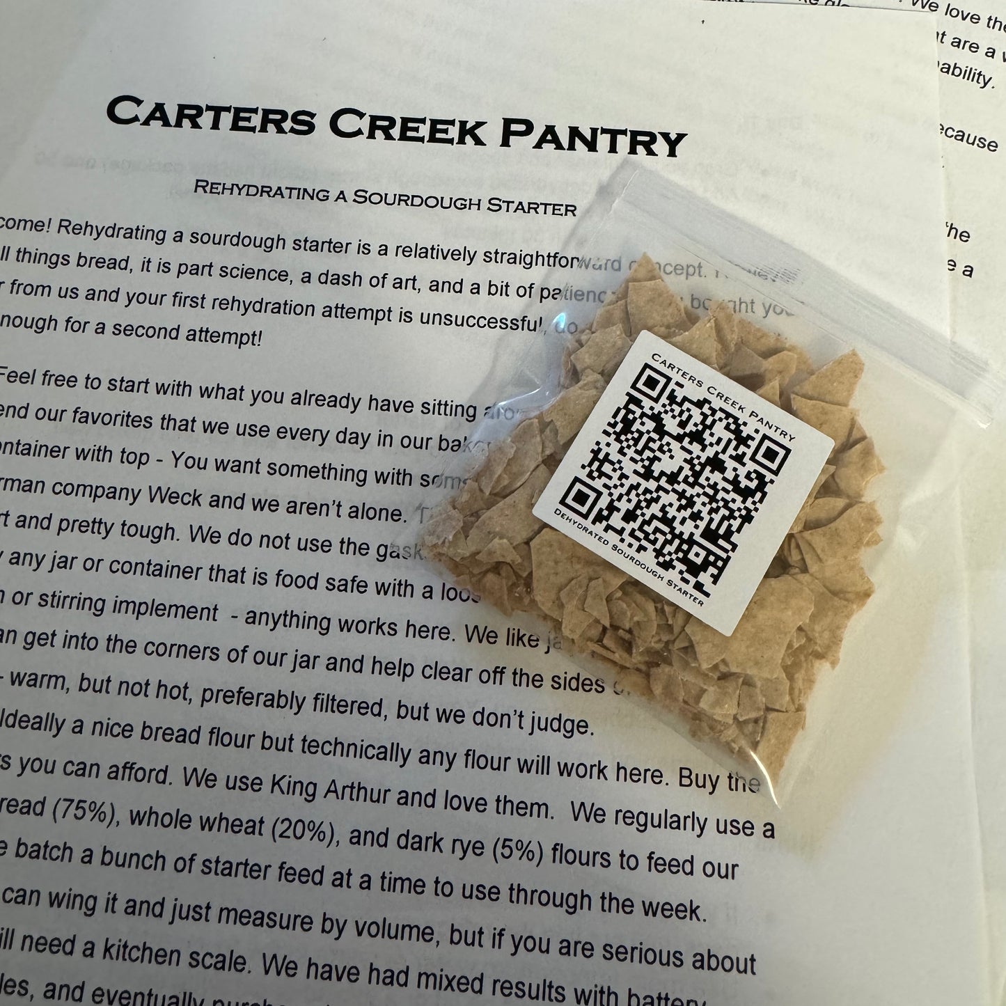 Dehydrated Starter from Carters Creek Pantry